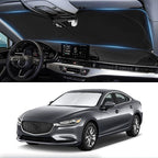 Custom Fit Mazda 6 Windshield Sunshade for Mazda 6 2014-2021 Mazda6 Accessories Front Window Shades Cover for Windshield Sun Visor Protector 210T Reflector Block Heat Protector Blocks UV Rays