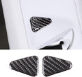 Seat Belt Adjuster Base Panel Cover Compatible with Tesla Model 3 Highlander 2023+, Car Safety Belt Buckle Panel Decor Frame, Seat Belt Warp Cover, Carbon Fiber (Black)