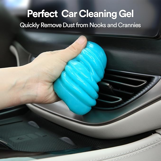 PULIDIKI Car Cleaning Gel Blue and Car Cleaning Putty Orange Bundle