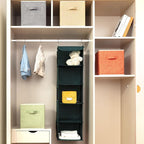 Storage Cube Organizer Bin 10.5" x 10.5" x 11" Large Boxes Fabric Basket with Handles for Organizing Shelves Closet Clothes 4