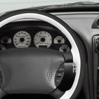 MEWANT Hand Sewn 3D Style Steering Wheel Cover Wrap for Ford Mustang 1994-2004 Steering Wheel Accessories for Ford Mustang 1994-2004