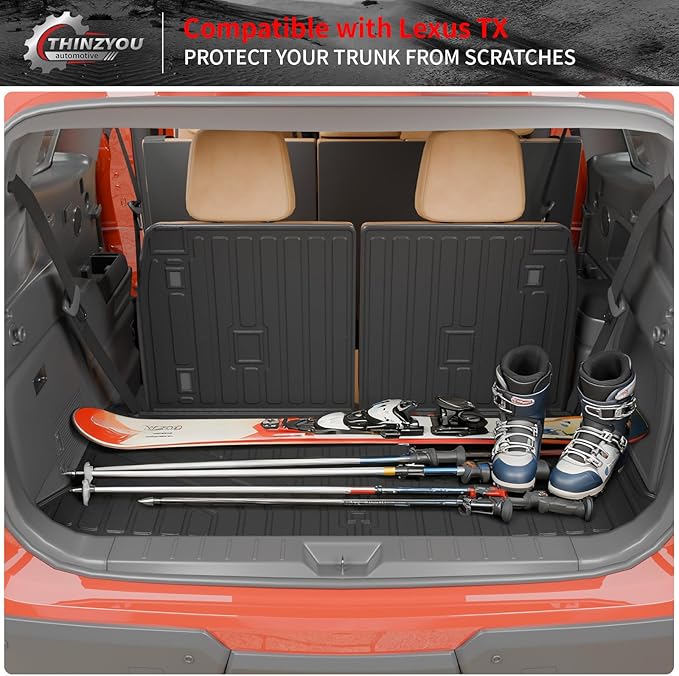 Floor Mats Compatible with 2024 2025 2026 Lexus TX350 TX500h TX550h+ 6&7 Seats Cargo Mat Trunk Liner Back Seat Cover All Weather TX Accessories (Floor Mats+Trunk Mat with Backrest Mat)