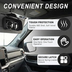 Sun Visor Sunglass Holder for Car, Protective Clip-on Sun Glasses Case for Car, Universal Sunglass Organizer for SUV, Sedan & Truck (Black)
