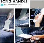 FOSHIO Bulldozer Squeegee Window Tint Kit, Car Squeegee for Windshields, Back Window, Felt Squeegee & 2 Felt Tape, Utility Knife & 10PCS Blades, 2 Micro Squeegee & Corner Squeegee Vinyl Wrap Tools