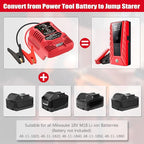 Car Jump Starter Adapter for Milwaukee 18V MAX - 11AWG Heavy Duty Booster Cable for 3.5L Vehicles (Battery Not Included)