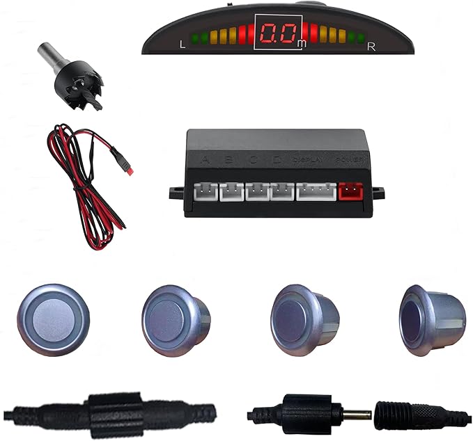 Parking Sensor Kit Backup Sensor Kit Reverse Sensor for Car 18 Color Options for Probes Adjustable Alarm Volume Professional 
