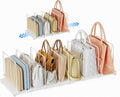 Dmevkic Extendable Purse Organizers Purse Storage. Length 16-28 in. Bag Organizer Purse Holder for Closet with 8 Adjustable S