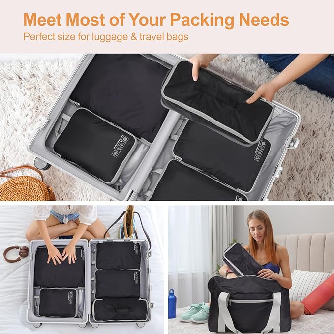 Cambond Travel Underwear Organizer Bag - 4-in-1 Soft Double Layer Bra Travel Bag, Portable Expandable Compression Packing Org