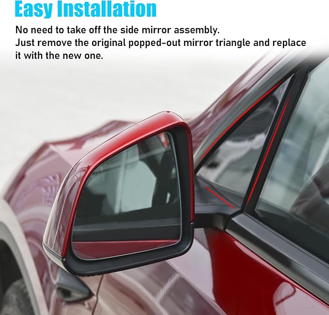 Jaronx Compatible with Tesla Mirror Triangle Cover Model Y 2020-2024, 1495632-00-B Model Y Driver Side Mirror Triangle Trim, A-Pillar Applique Mirror Triangle Panel Trim For Tesla Model Y Accessories