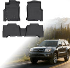 Floor Mats for Toyota 4Runner 2003 2004 2005 2006 2007 2008 2009,4th gen 4runner Floor Mats for 4Runner SR5 TRD Off-Road TRD Pro Limited, TPE Floor Liners Front & Rear Row(FIT for 5&7 Seats)