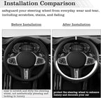Car Leather Steering Wheel Cover - Panapi Material, Universal 14.5-15 Inch Leather Anti-Slip Breathable Auto Steering Wheel C