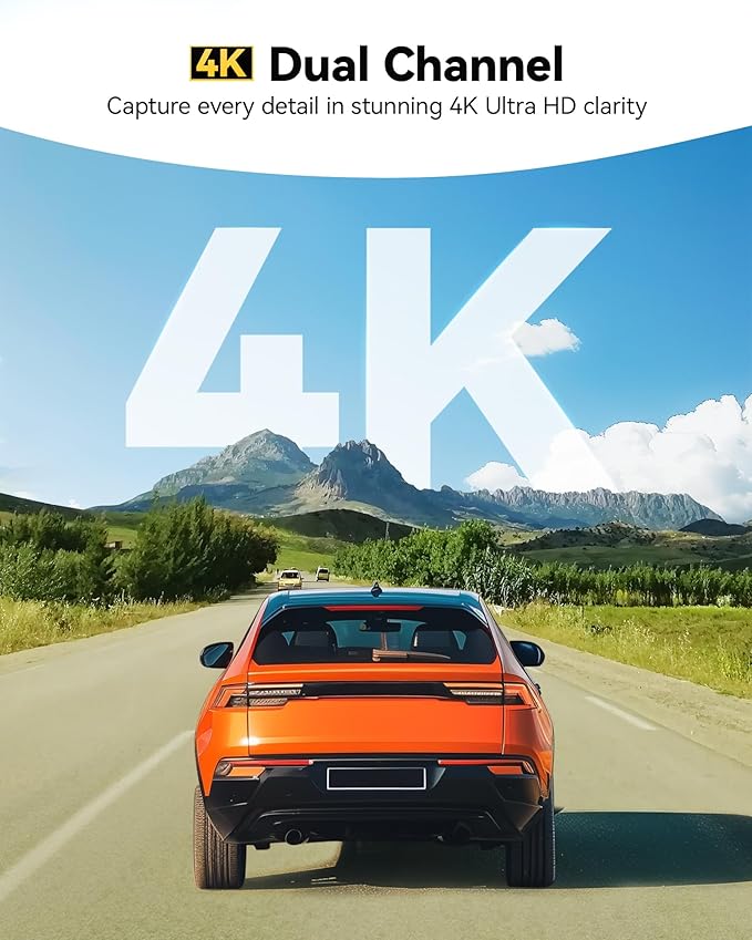 WOLFBOX G850 PRO 4K Mirror Dash Cam with ADAS and BSD, Smart Rear View Mirror with 5.8GHz WiFi, Voice Control, 12 inches Came
