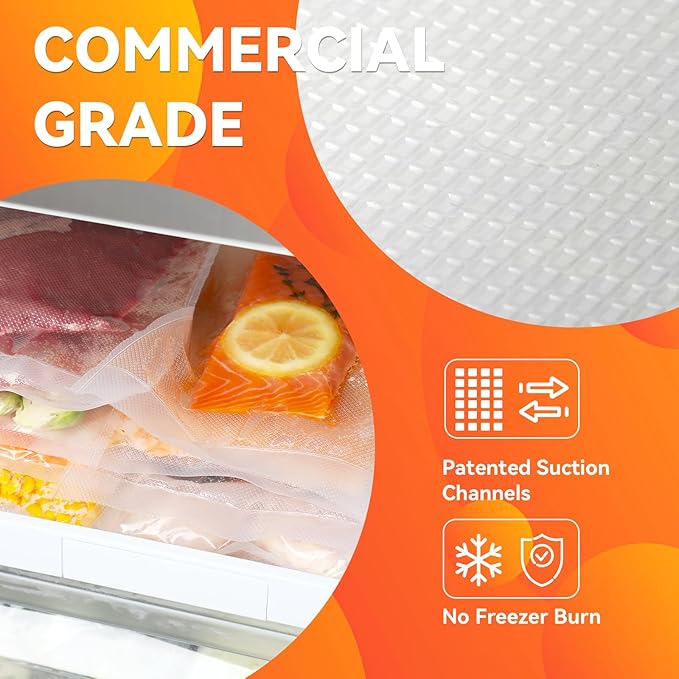 Wevac 6 Pack 11" x 16' and 8" x 16', Vacuum Sealer Bags Rolls for Food Saver, Weston, Commercial Grade, BPA Free, Heavy Duty,