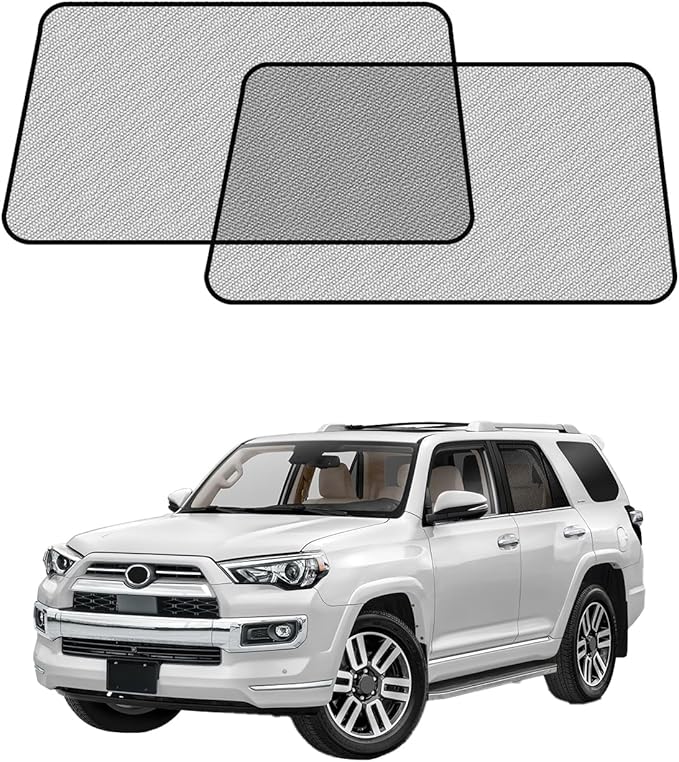 Car Window Shades for Toyota 4 Runner(2011-2023), 2-Pack Rear Window Sun Shades for Baby – Breathable Mesh, UV & Heat Blocker, Privacy Protection for Camping, Travel, Sleep & Nursing