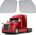 Side Window Sun Shade for Freightliner Cascadia 2018-2026, Custom Fit 210T Reflective Sunshade for Semi Truck, 6-Layer Heat Insulation Privacy Protector, Block 99% UV Rays, 2PCS