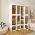 ANTBOX Portable Wardrobe Closet Storage Organizer for Clothes,Transparent Door Panels,Suitable for Living Room, Bedroom,Plast