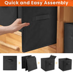 Criusia Large Storage Cubes - 13 Inch Heavy Duty Fabric Storage Bins for Shelves Closet, Cube Organizer - 8 Pack Collapsible 