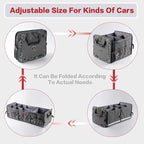 LIBZAKI Car Trunk Organizer,3 Compartments Big Trunk Storage, Large Capacity, Foldable, 95L Heavy Duty Storage Box for Car,