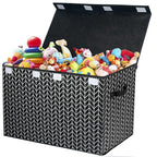 Mayniu Large Toy Box Chest with Lid, Kids Toy Storage Organizer Bins Basket for Living Room, Nursery, Closet, Bedroom, Playro