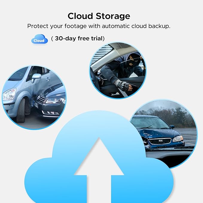 LAMTTO 4G LTE Cellular Car Security Camera Anti Theft GPS Tracker for Vehicle Safe, Dual Dash Cam Front Inside, Alarm Real-ti