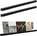 Pinkunn 3 Pcs 40 Inches Vinyl Wall Mount Record Display Shelf, Extra Long Wood Vinyl Record Holder, Album Display Holder Floa