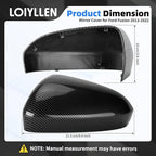 Driver Side Mirror Cover Replacement for Ford Fusion 2013 2014 2015 2016 2017 2018 2019 2020 2021 2022 - Left Side Mirror Covers, Rear View Mirror Cap Accessories Carbon Fibre, Without Lamp