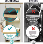 YOUDENOVA Hanging Closet Organizer, 5-Shelf Closet Hanging Storage Shelves, Beige