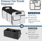 Femuar Car Trunk Organizer, Car Storage Organizer with Large Capacity Waterproof Collapsible Trunk Organizer for Car Suv/Jeep/