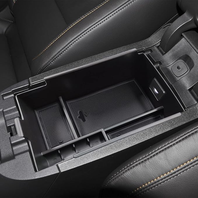 EDBETOS Center Console Organizer Compatible with Chevy Equinox Accessories 2018 2019 2020 2021 2022 2023 2024 Insert Tray Interior Secondary Armrest Storage Box ABS, Black