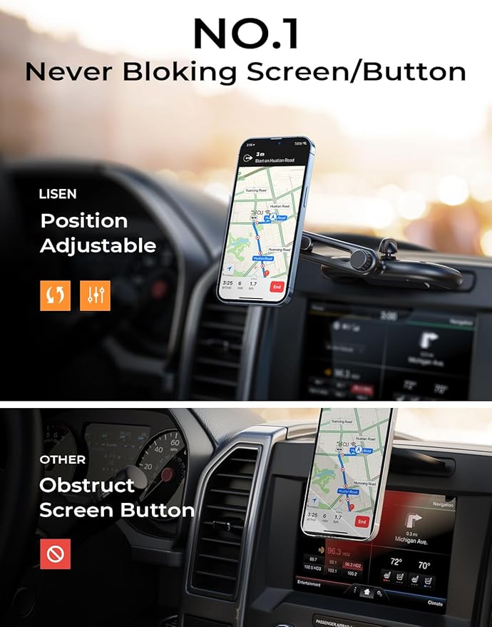 LISEN for MagSafe CD Phone Holder for Car