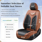 Coverado Seat Covers, Car Seat Covers Full Set, Leather Seat Covers for Cars, Automotive Seat Covers Car Seat Protector Car A