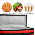 musbus 4 PACK 22x14x13 XXXL Insulated Food Delivery Bag Cooler Bags Keep Food Warm Catering Therma for doordash Catering Cooler Bags Therma Catering Shopper hot Red 22w x 14 lx 13d