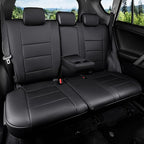 HKZ Fit RAV4 Car Seat Cover Set for 2013 2014 2015 2016 2017 2018 Toyota RAV4 LE Gasoline Version Only-Leather(Black)