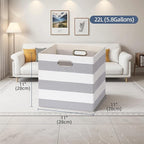 11x11 Cube Storage Bins, Collapsible Fabric Storage Cubes, Cubby Storage Organizer Bins Striped Container Baskets for Organiz