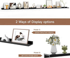 Floating Picture Ledge Shelves for Wall Set of 2, 95 Inches Picture Ledge Shelf with Long Large Nursery Book Shelf for Toys S