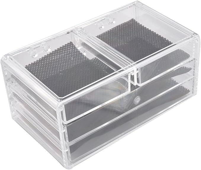 Ruilogod Acrylic Cosmetics Storage Case Display Box Jewelry Holder Organizer Set 2 in 1 (id: e39 e9b f76 1b8 295