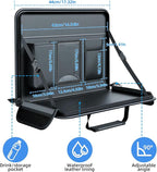 Leather Car Steering Wheel Tray, Car Food Table Tray Multifunctional Laptop Desk, Back Seat Headrest Table for Eating Food Drink and Writing Laptop Work