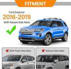 Roof Rack Cross Bars 300lbs Compatible with Ford Explorer 2016 2017 2018 2019 Limited/XLT/Sport/Platinum Heavy Duty Aluminum Lockable Roof Rails Crossbars Rooftop Cargo Carrier Luggage