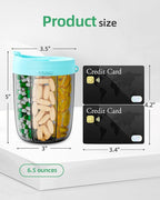 PULIV Large Supplement Organizer Bottle, Holds Plenty of 6 Various Vitamins in 1 Pill Dispenser with Anti-Mixing & Wide Openi