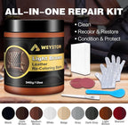 Leather Recoloring Balm, 12oz Large Size Leather Dye, Color Restorer, Scratch Repair, Furniture & Couch Restorer Kit, Repair 