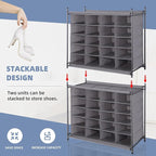 STORAGE MANIAC Stackable Shoe Cubby Organizer, Free Standing Shoe Cube Rack for Entryway, Bedroom, Apartment, Closet, 20-Cube