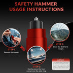 4 Pack Emergency Window Breaker Seatbelt Cutter, Safety Hammer Glass Breaker and Seat Belt Cutter Under Water Escape Tool Saf