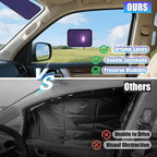 ZATOOTO Static Cling Car Sun Shade for Side Window & Windshield, 4 Pack Expandable Window Shade Sun Blocker Car Windshield Sunshade｜Reinforced Frame｜Anti-Glare｜(2 Pack, 9.84*7 in & 2 Pack, 15.7*7 in)