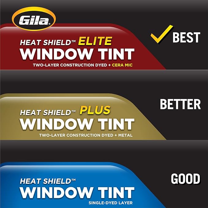 Gila Heat Shield Elite 5% VLT Automotive Ceramic DIY Window Tint Advanced Heat Control Glare Control 2ft x 6.5ft (24in x 78in), Limo Black