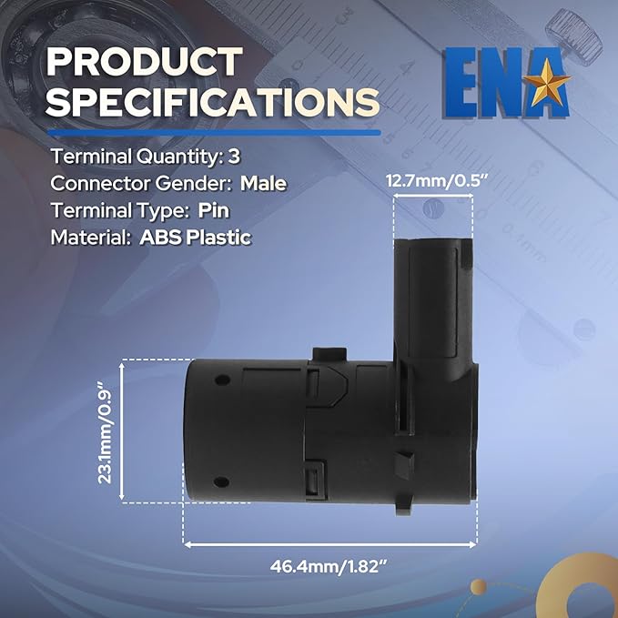 ENA 4 Bumper Backup Parking Sensor Compatible with Ford F150 F250 F350 F450 F550 E150 E250 E350 E450 E550 Super Duty Escape Explorer Freestar Expedition Excursion Windstar Replacement for 4F2315K859AA