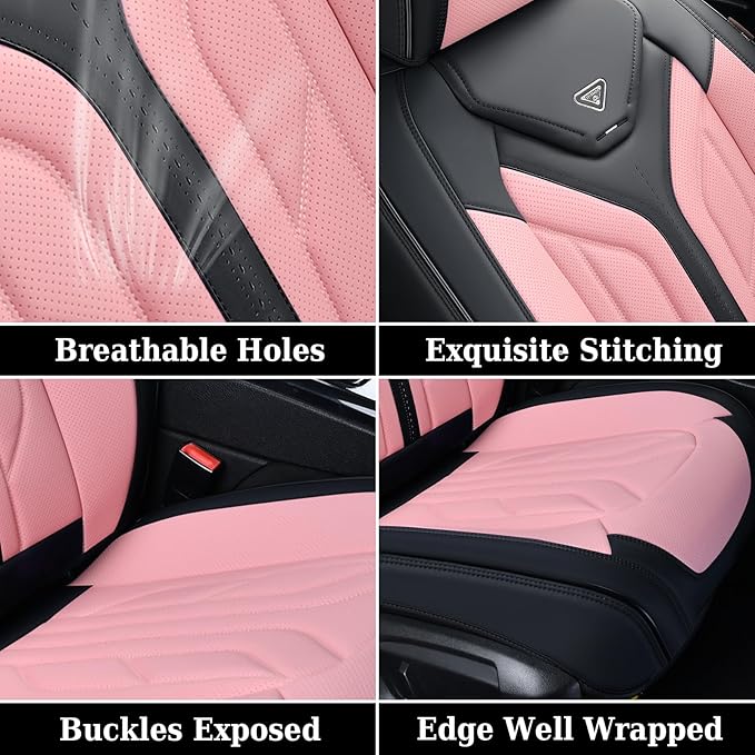 Coverado Front Seat Covers, Car Seat Covers Front Seats, Leather Seat Covers for Cars, Automotive Seat Covers Car Seat Protec