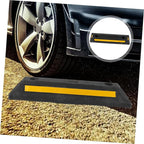 Heavy Duty Rubber Parking Block Stopper with Anti-Slip Texture Garage Car Stop Indicator for Driveway and Parking Lot Pre-drilled for Secure Installation
