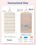 BAGSMART Hanging Jewelry Organizer, Necklace Holder Anti-tangle Earrings Rings Hanger with Pockets Hang on Closet, Wall, Door