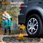 Tire Inflator Portable Air Compressor Built-in Battery - Corded/Cordless Tire Inflator - 9600 mAh & 12V DC, 2X Faster Inflation Handheld Air Compressor, 160PSI Air Pump for Car, SUV, Motorcycle, Ball