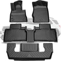 VIWIK 2020-2025 Ford Explorer Floor Mats 6 Seater- Custom Fit, TPE, Full Coverage, Non-Slip, Easy to Clean, 3D Scanning Design, All Weather Protection, Odorless, Durable